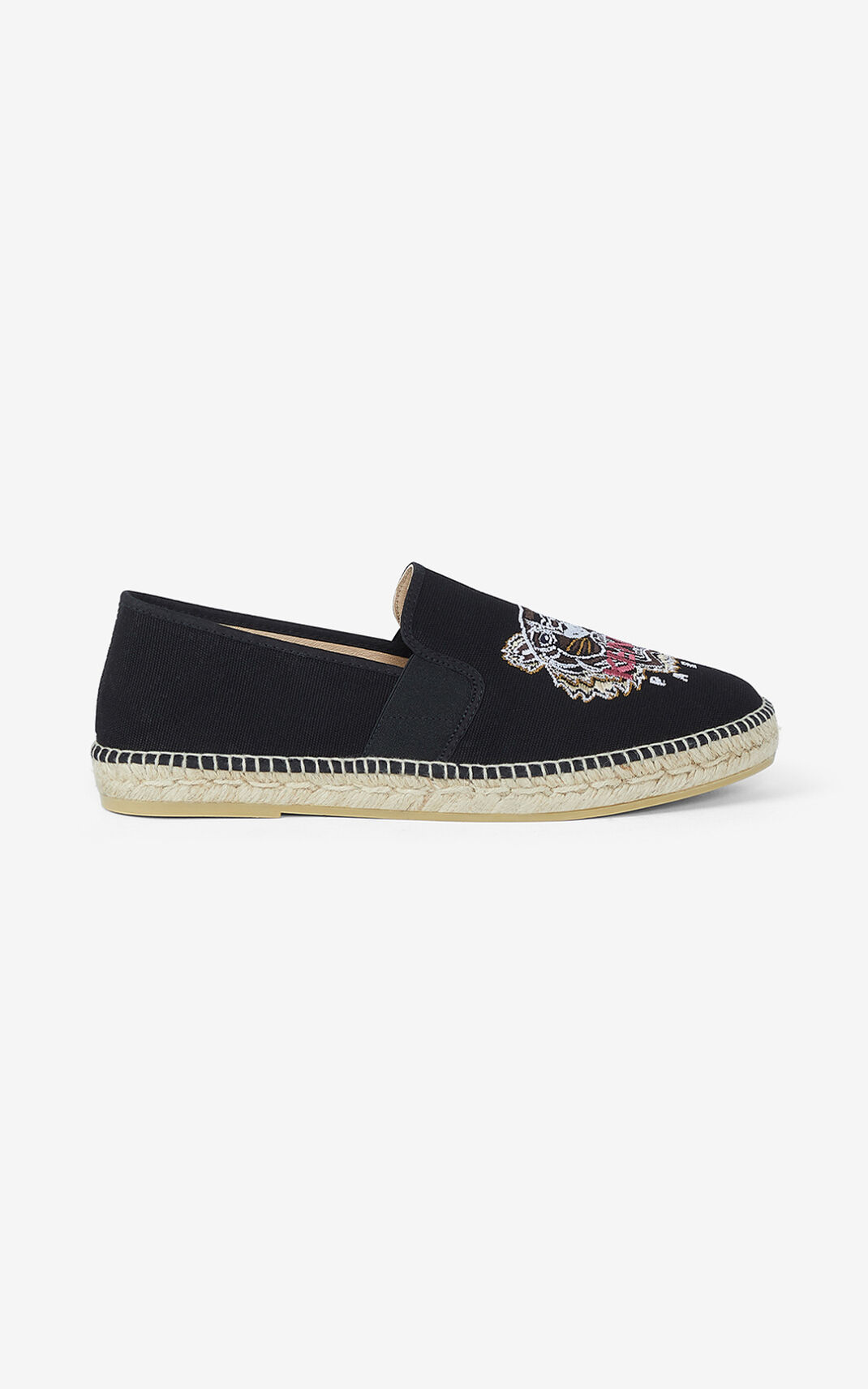 Espadrille Kenzo Homme Tiger elasticated Noir OXURW-9847